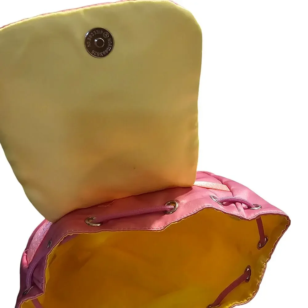 Claires Club Mini Backpack for Girls, Pink Yellow Teal